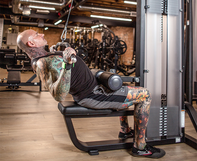 Seated Low Bar Pull-up 